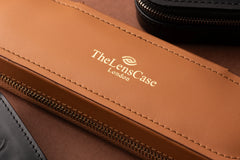 Luxury Brown Leather Contact Lens Case