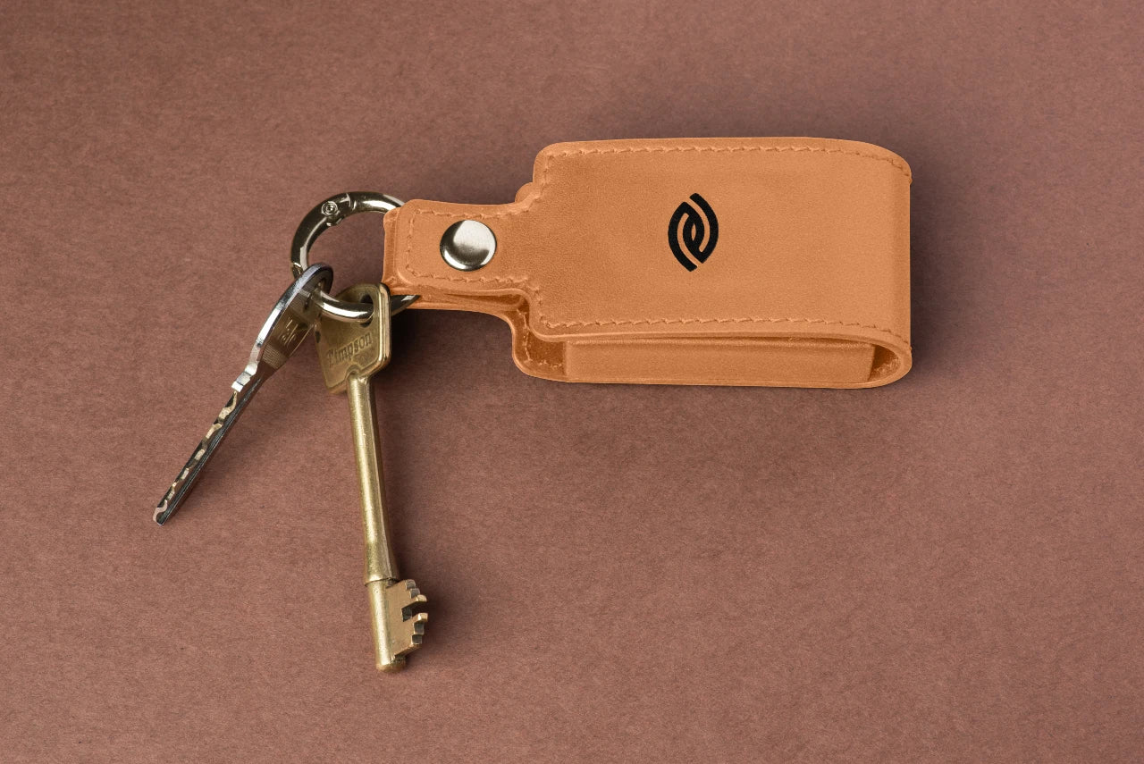 Luxury Brown Leather Contact Lens Case