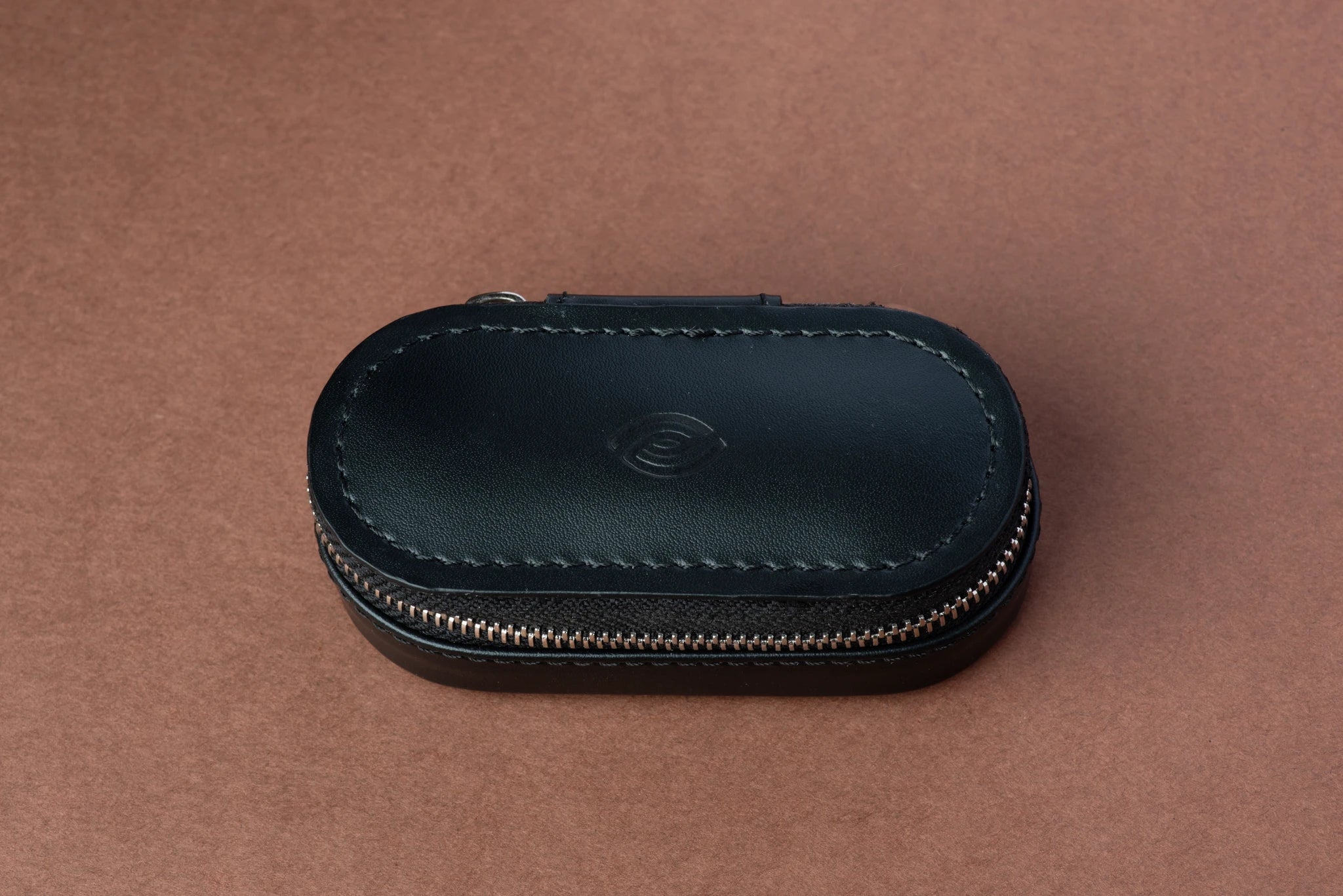 Luxury Black Leather Contact Lens Case