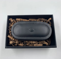 Luxury Black Leather Contact Lens Case