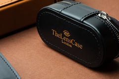Luxury Black Leather Contact Lens Case