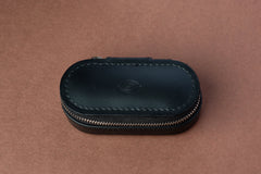 Luxury Black Leather Contact Lens Case