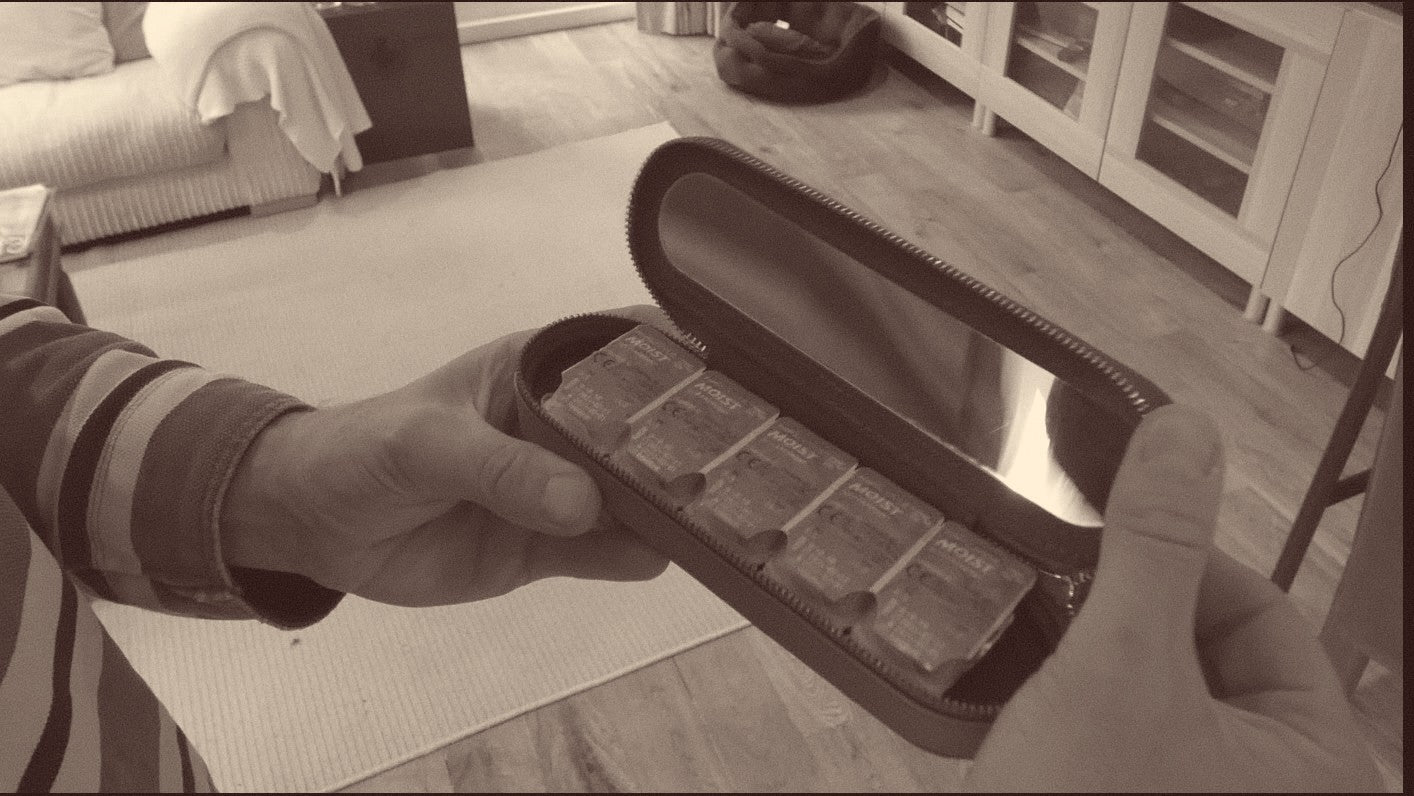 Luxury Brown Leather Contact Lens Case