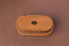 Luxury Brown Leather  Contact Lens Case